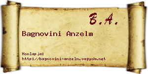 Bagnovini Anzelm névjegykártya